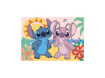 Dino Puzzle Stitch na pláži 100 XL dielikov