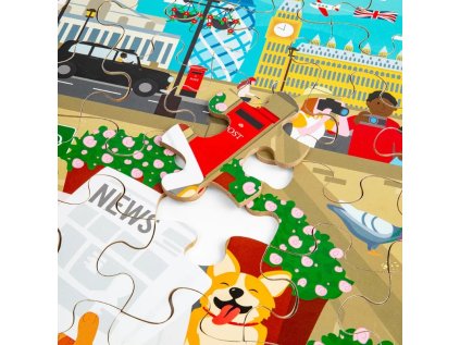 Bigjigs Toys Drevené podlahové puzzle Londýn
