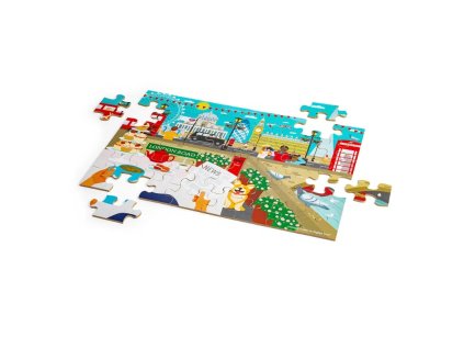 Bigjigs Toys Drevené podlahové puzzle Londýn