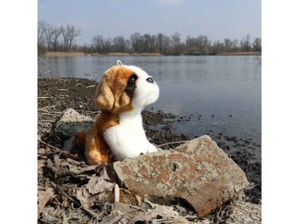 Rappa Plyšový pes bernardín 20 cm ECO-FRIENDLY