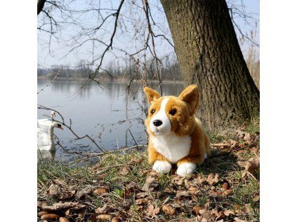 Rappa Plyšový pes corgi 32 cm ECO-FRIENDLY