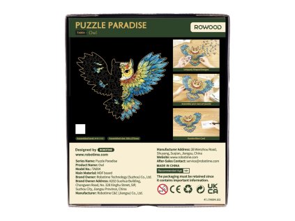 RoboTime Drevené puzzle Sova
