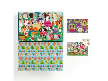 Mudpuppy Puzzle Predvianočné odpočítavanie sada 12 ks
