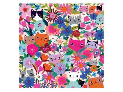 Mudpuppy Puzzle Mačky v kvetoch 500 dielikov