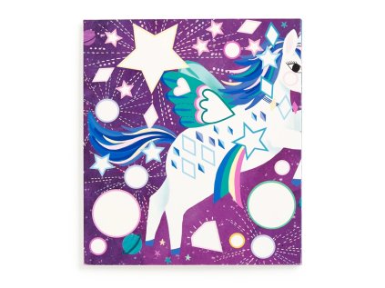 Mudpuppy Súprava trblietavých samolepiek so scénou Kúzelní jednorožci