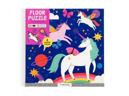 Mudpuppy Podlahové puzzle Čarovní jednorožci 25 dielikov