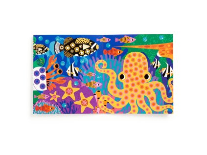 Mudpuppy Súprava trblietavých samolepiek so scénou Život v oceáne