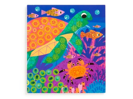 Mudpuppy Súprava trblietavých samolepiek so scénou Život v oceáne