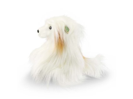 Rappa Plyšový pes čínsky chocholatý - labutienka 30 cm ECO-FRIENDLY