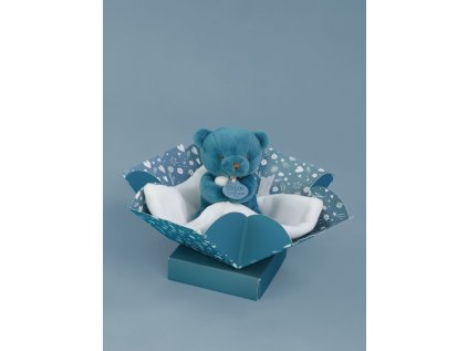 Doudou Môj malý medvedík 10 cm modrý