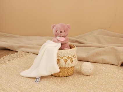 Doudou Môj malý medvedík 10 cm ružový