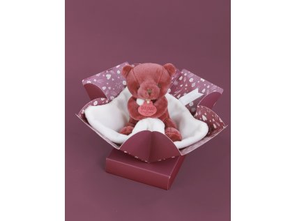 Doudou Môj malý medvedík 10 cm vínový