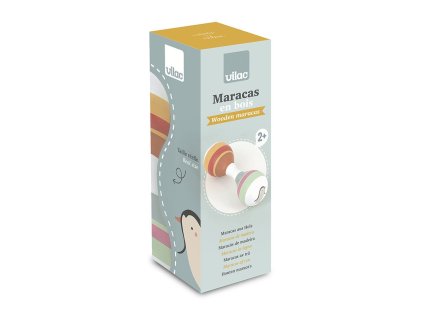 Vilac Drevená dvojitá rumba guľa Zvieratá sveta Sarah Betz