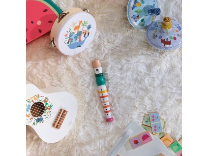 Vilac Drevená viacfarebná pruhovaná flauta