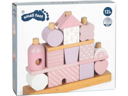 small foot Nasadzovanie na tyč Domček ružový