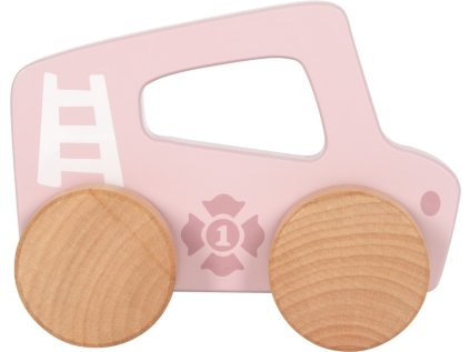 small foot Drevené auto na tlačenie Ružové