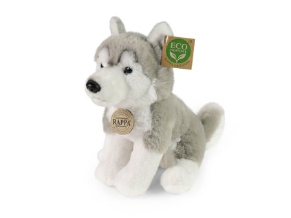 Rappa Plyšový pes husky sediaci 23 cm SOFT COLLECTION, ECO-FRIENDLY