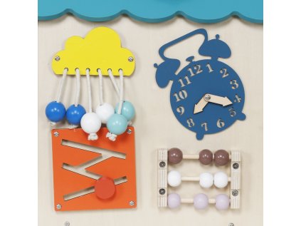 2Kids Toys Activity board Domček tyrkysový