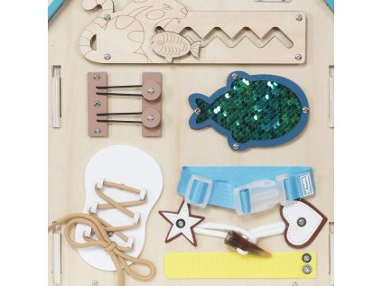 2Kids Toys Activity board Domček tyrkysový