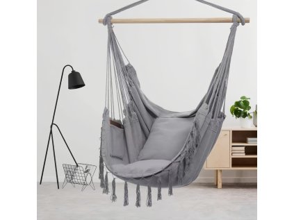 2Kids Toys Závesné hojdacie kreslo šedé