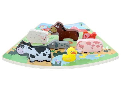 2Kids Toys Drevené puzzle Veselá farma prepojiteľné