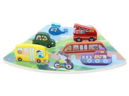 2Kids Toys Drevené puzzle Dopravné prostriedky prepojiteľné