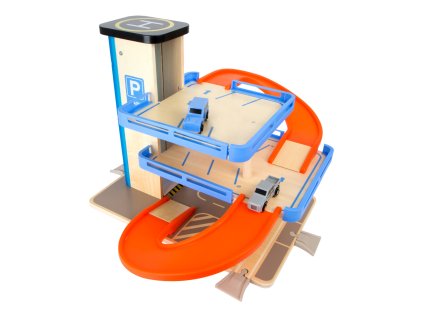 Small Foot Drevená poschodová garáž s výťahom - poškodený obal