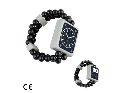 Detoa Drevené obojstranné hodinky ružové