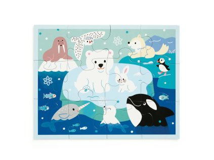 Mudpuppy Puzzle v taštičke Ľadový priatelia 12 dielikov