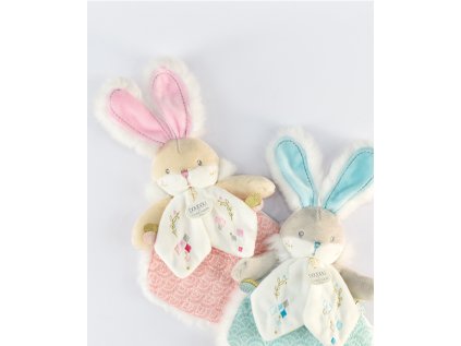 Doudou Darčeková sada - Hračka ružový kamarát zajačik 24 cm - poškodený obal
