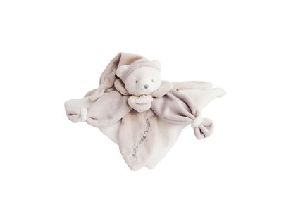 Doudou Darčeková sada - plyšový muchláčik béžový medvedík 24 cm - poškodený obal