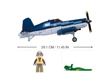 Sluban WWII M38-B1109 Americké stíhacie lietadlo F4U Corsair - poškodený obal