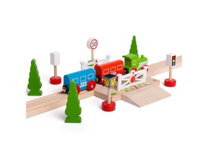 Bigjigs Rail Sada drevených dopravných značiek - poškodený obal