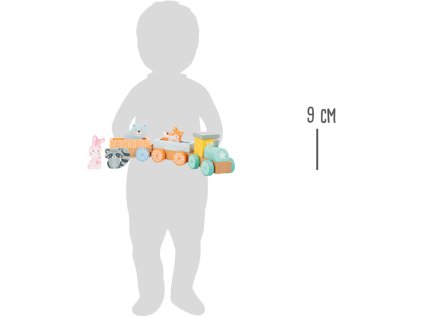 small foot Drevený vláčik v pastelových farbách - poškodený obal