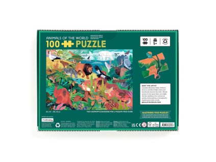 Mudpuppy Zvieratá sveta Puzzle100 dielikov