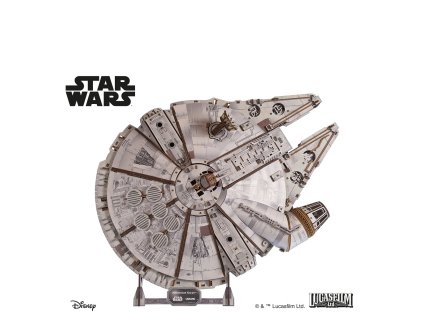 Ugears 3D drevená mechanická skladačka Star Wars Millennium Falcon