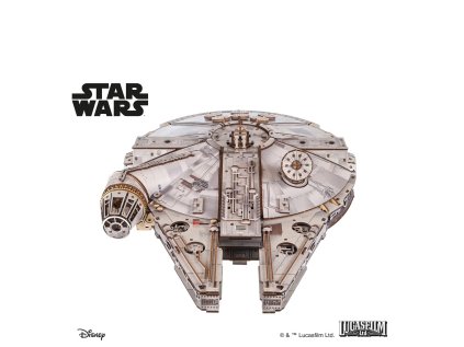 Ugears 3D drevená mechanická skladačka Star Wars Millennium Falcon