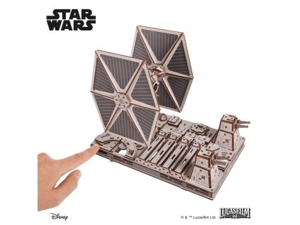 Ugears 3D drevená mechanická skladačka Star Wars Stíhačka TIE