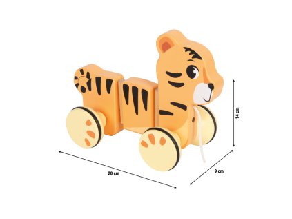 small foot Drevená ťahacia hračka Tiger