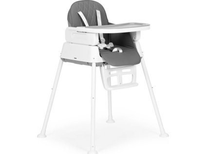 ECOTOYS Jídelní židlička 3v1 šedá