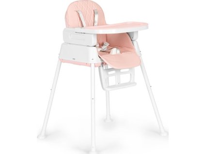 ECOTOYS Jídelní židlička 3v1 růžová