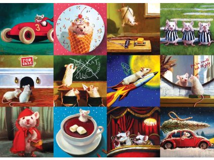 EUROGRAPHICS Puzzle Legrační myši 1000 dílků