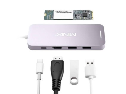 Vrátane adaptéra USB Mini-NEO-S2GR USB-C s 240 Gb Solid State Drive (SSD), HDMI, USB Type-C, 2 x USB3.0