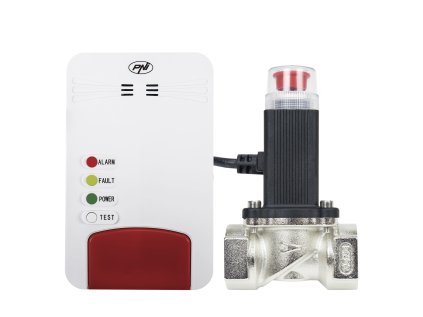 Sada inteligentného senzora plynu a solenoidového ventilu PNI Safe House Smart Gas 300 WiFi so zvukovým upozornením, mobilnou aplikáciou Tuya Smart, integráciou do inteligentných scenárov a automatizá