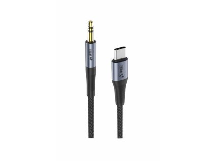Adaptér iPEAX 90010139 USB-C / JACK 3,5 mm (na počúvanie hudby) čierny