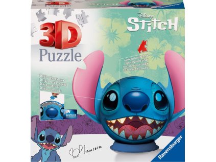RAVENSBURGER 3D Puzzleball Stitch s ušima 77 dílků