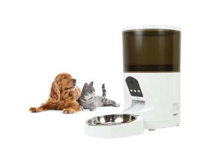 Inteligentné kŕmidlo pre psov a mačky PNI MyPet PT036 so vstavanou 3MP kamerou, objem zásobníka na krmivo 6 litrov, ovládanie Tuya Smart, funkcia nahrávania hlasu, plánovanie jedla, nočné videnie