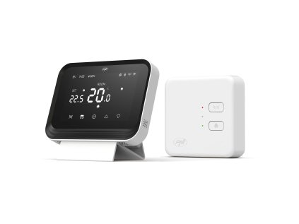 Bezdrôtový inteligentný termostat PNI CT45, WiFi, hysterézia ± 0,1 °C, senzor vlhkosti, ovládanie cez internet, pre vykurovacie systémy, aplikácia TuyaSmart