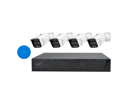 Sada pre video dohľad PNI House IPMAX POE 3, NVR so 4 portami POE, ONVIF a 4 3MP IP kamerami, vonkajšia, napájanie cez Ethernet, detekcia čipu, detekcia pohybu, 4 káble, napájací zdroj, myš + darčekov
