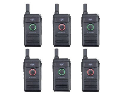 Súprava 6 prenosných rádiových staníc PNI PMR R10 PRO, 446MHz, 0,5W, 16 programovateľných kanálov, 16 PMR a 50 CTCSS a 104 DCS tónov, Monitor, Scan